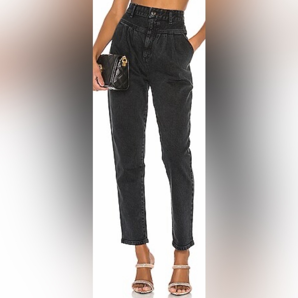 Stoned Immaculate High Waisted Skinny Jeans Black Size 25